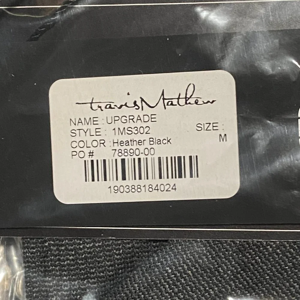 Travis Mathew Men's Golf Polo UPGRADE Heather Black - Picture 3 of 5
